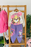 Miniğimin Cicileri Sky Köpek Baskılı Renkli Kız Çocuk 2 li Takım - Lila