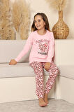 Miniğimin Cicileri Always Leopar Baskılı Kız Çocuk Pijama Takımı - Pembe