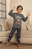 Miniğimin Cicileri Krm Baskılı Kız Çocuk Pijama Takımı - Gri
