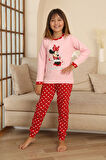 Miniğimin Cicileri Mnn Puantiye Baskılı Kız Çocuk Pijama Takımı - Pembe