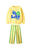 Miniğimin Cicileri Lil Sister Papatya  Detaylı Çizgi Detaylı Kız Çocuk 2 li Takım - Sarı