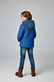Miniğimin Cicileri Kapitoneli, Welsoft Detaylı Erkek Çocuk Mevsimlik Mont - Mavi