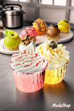Muffin - Cupcake Kalıbı 25 Adet Yağ Geçirmez Pişirme Kalıpları Doğum Günü, Düğün, Nişan..