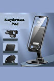 Kendi Etrafında 360° Dönebilen, Metal Katlanabilir, Tablet - Telefon Standı