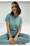 Kadın Kısa Kol Pijama Takım-8985