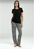Kadın Kısa Kol Pijama Takım-3241