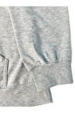 El Yazı Detaylı 2 İplik Şardonlu Kapüşonlu  Sweatshirt