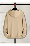 Cherry Baskılı Kapüşonlu Sweatshirt