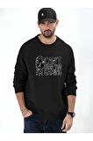 Gaming Baskılı Kapüşonlu Sweatshirt