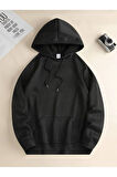 Baskılı Kapüşonlu Sweatshirt