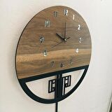 (SESSİZ) Sarkaçlı Ahşap Duvar Saati, Sarkaçlı Saat, Wooden Wall Clock