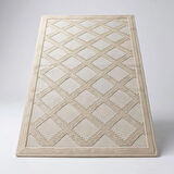 Pamuklu Kaymaz Taban Dikdörtgen Banyo Paspası 80x120 Cm, Pamuk Dokuma Banyo Halısı