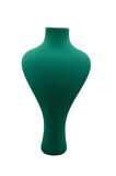 Yerli Üretim Zeus Model Süet Kumaş Yeşil Renk 42 / 22 Cm Takım Kolye Sergileme Mankeni