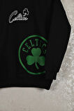 Çocuk Celtic Oversize Baskılı Pamuklu Uzun Kollu Bisiklet Yaka Sweatshirt