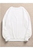 Kadın Düz Bisiklet Yaka Sweatshirt