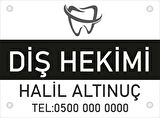 Kişiye Özel Diş Hekimi PVC Levha 40x30 cm