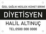 Kişiye Özel Diyetisyen PVC Levha 40x30 cm
