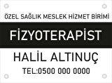 Kişiye Özel Fizyoterapist PVC Levha 40x30 cm