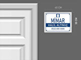  Kişiye Özel Mimar PVC Levha 40x30 cm