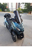Peugeot Metropolis 400 Siperlik Ön Cam 2021 2024 Model 68cm Siyah Renkli 4mm