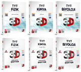 3D Yayınları 2024 Tyt Fizik + Kimya + Biyoloji Video Destekli Defter + Soru Seti 6 Kitap