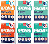 Fenomen Okul 2025 5. Sınıf Matematik + Türkçe + Paragraf A + B Serisi Soru Seti 6 Kitap Güncel Müfredat