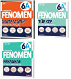 Fenomen Okul 2025 6. Sınıf Matematik + Türkçe + Paragraf A Serisi Soru Seti 3 Kitap