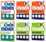 Fenomen Okul 2025 8. Sınıf Matematik + Fen Bilimleri Kök + A + B Soru Bankası Seti 6 Kitap