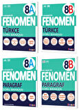 Fenomen Okul 2025 8. Sınıf Türkçe + Paragraf A + B Serisi Soru Bankası Seti 4 Kitap