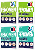 Fenomen Okul 2025 8. Sınıf Fen Bilimleri + Paragraf A + B Serisi Soru Bankası Seti 4 Kitap
