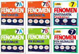 Fenomen Okul 2025 7. Sınıf Matematik + Fen A + B Serisi Soru + Fasikül Seti 6 Kitap