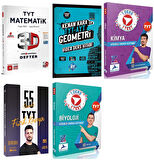 Tyt Matematik 3D Eyüp B. + Geometri Kenan Kara + Özcan Aykın Fizik + Biosem Biyoloji + Meschemykimya Video Ders Kitabı Seti 5 Kitap
