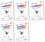 Limit 8. Sınıf Matematik + Türkçe + Fen + İnkılap + Din Konu Föyleri Seti 5 Kitap 2023