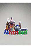 İstanbul Temalı Kabartma Polyester Magnet 9cm X 6cm.