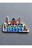 İstanbul Temalı Kabartma Polyester Magnet 8,5cm X 5,5cm.