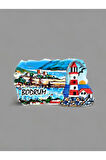 BODRUM Temalı Kabartmalı Polyester Magnet. 9cm x 5cm.