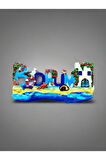 BODRUM Temalı Kabartmalı Polyester Magnet. 10cm x 5cm.