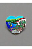 BODRUM Temalı Kabartmalı Polyester Magnet. 7cm x 6,5cm.