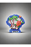 ANTALYA Temalı Kabartmalı Polyester Magnet 7cm x 7cm