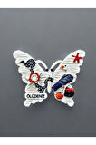 Ölüdeniz Temalı Kabartmalı Polyester Magnet 8,5cm X 6,5cm Pembe