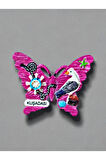 KUŞADASI Temalı Kabartmalı Polyester Magnet 8cm x 7cm Beyaz