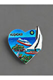 KUŞADASI Temalı Kabartmalı Polyester Magnet 6,5cm x 6,5cm