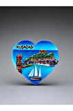 KUŞADASI Temalı Kabartmalı Polyester Magnet 7cm x 7cm
