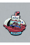 SAKLIKENT Temalı Ahşap 3D Magnet 7,5cm x 8cm