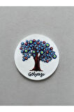 GÖLYAZI Temalı Kabartmalı Polyester Magnet 6,5 cm çap