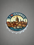 İSTANBUL Temalı Kapak Şeklinde Açacak Magnet Şişe Açacağı