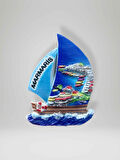 MARMARİS Temalı Polyester Magnet Buzdolabı Süsü