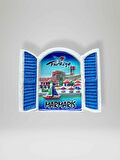MARMARİS Temalı Polyester Magnet Buzdolabı Süsü