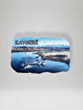 KAYSERİ Temalı Çatlatma Polyester Magnet Buzdolabı Süsü