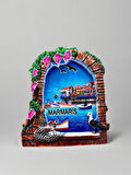 MARMARİS Temalı Kabartmalı Polyester Magnet 6,5cm x 8 cm
